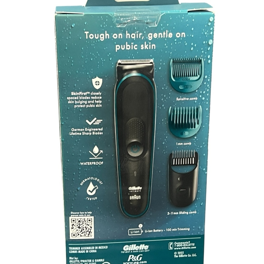 Braun Gillette pubic/hair Black Grooming Trimmer new